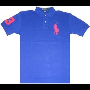 Blue and Red Polo shirt